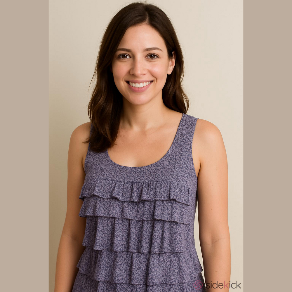 Liz Claiborne layered look arrow print scoop neck tank top Woman’s size XL